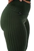 Leggings pour femme Nebbia  Organic Cotton Ribbed High Waist Leggings 405 dark green