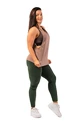 Leggings pour femme Nebbia  Organic Cotton Ribbed High Waist Leggings 405 dark green