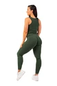 Leggings pour femme Nebbia  Organic Cotton Ribbed High Waist Leggings 405 dark green