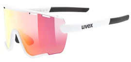 Lunettes de sport Uvex Sportstyle 236 Small Set White Mat/Mirror Red (Cat. 2) + Clear (CAT. 0)