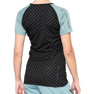 Maillot de cyclisme pour femme 100%  Airmatic Women's Jersey Seafoam Checkers