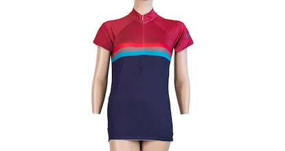 Maillot de cyclisme pour femme Sensor  Cyklo Summer Stripe Blue/Lilla