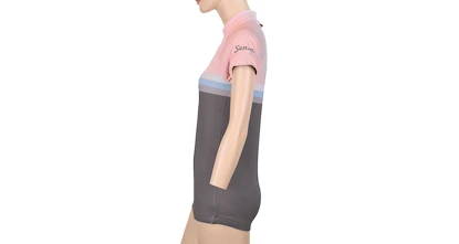 Maillot de cyclisme pour femme Sensor  Cyklo Summer Stripe Grey/Pink