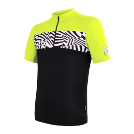 Maillot de cyclisme pour homme Sensor Cyklo Miles Black/Neon Yellow