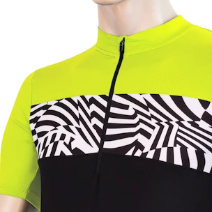 Maillot de cyclisme pour homme Sensor  Cyklo Miles Black/Neon Yellow