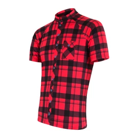 Maillot de cyclisme pour homme Sensor Cyklo Square Red