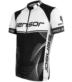 Maillot de cyclisme pour homme Sensor Cyklo Team Up Black/White