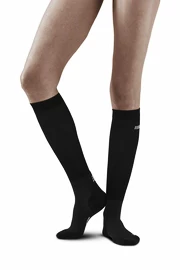 Mi-bas de compression pour femme CEP RECOVERY Black/Black