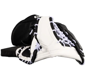 Mitaine de gardien de but CCM YTflex 3 White/White/Black/Black Youth