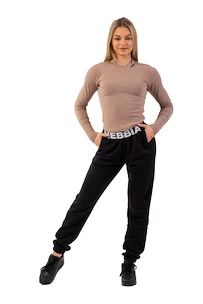 Pantalon de survêtement pour femme Nebbia  Iconic Mid-Waist Sweatpants 408 black