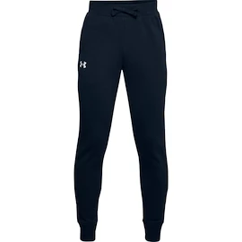 Pantalons de survêtement pour garçon Under Armour RIVAL COTTON PANTS Dark Blue