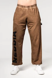 Pantalons de survêtement pour homme Nebbia Washed-off Gym Sweatpants Baggy Style GYM BRO Ligth Brown