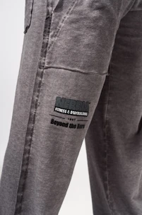 Pantalons de survêtement pour homme Nebbia  Washed-off Gym Sweatpants NO SHORTCUTS Light Grey