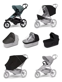 Poussette sportive Thule Urban Glide 3 Mid blue + Bassinet Black SET 7en1