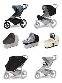 Poussette sportive Thule Urban Glide 3 Mid blue + Bassinet Soft beige SET 7en1