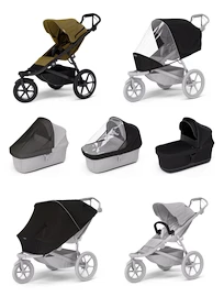 Poussette sportive Thule Urban Glide 3 Nutria green + Bassinet Black SET 7en1