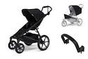 Poussette Thule Urban Glide 4-wheel Black + Barre de sécurité + Protection pluie