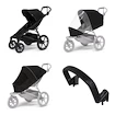 Poussette Thule Urban Glide 4-wheel Black + Barre de sécurité + Protection pluie + Moustiquaire