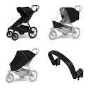 Poussette Thule Urban Glide 4-wheel Black + Barre de sécurité + Protection pluie + Moustiquaire