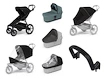 Poussette Thule Urban Glide 4-wheel Black + Bassinet Mid blue SET 7en1