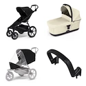 Poussette Thule Urban Glide 4-wheel Black + Bassinet Soft beige SET 4en1