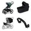 Poussette Thule Urban Glide 4-wheel Mid blue + Bassinet Black SET 4en1