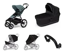 Poussette Thule Urban Glide 4-wheel Mid blue + Bassinet Black SET 5en1