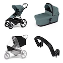 Poussette Thule Urban Glide 4-wheel Mid blue + Bassinet Mid blue SET 4en1