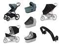 Poussette Thule Urban Glide 4-wheel Mid blue + Bassinet Mid blue SET 7en1