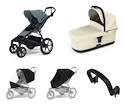 Poussette Thule Urban Glide 4-wheel Mid blue + Bassinet Soft beige SET 5en1