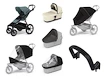 Poussette Thule Urban Glide 4-wheel Mid blue + Bassinet Soft beige SET 7en1