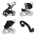 Poussette Thule Urban Glide 4-wheel Soft beige + Barre de sécurité + Protection pluie + Moustiquaire