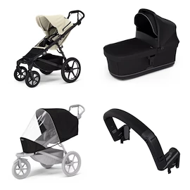 Poussette Thule Urban Glide 4-wheel Soft beige + Bassinet Black SET 4en1