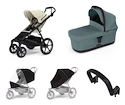 Poussette Thule Urban Glide 4-wheel Soft beige + Bassinet Mid blue SET 5en1