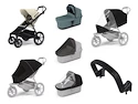 Poussette Thule Urban Glide 4-wheel Soft beige + Bassinet Mid blue SET 7en1