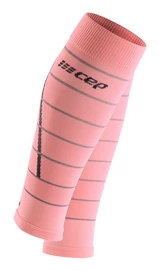 Protège mollets de compression pour femme CEP Reflective Reflective Light Pink