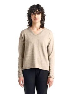 Pull-over Icebreaker  Flaxen LS V Sweater Beige