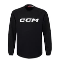 Pull pour enfants CCM  LOCKER ROOM FLEECE CREW Black