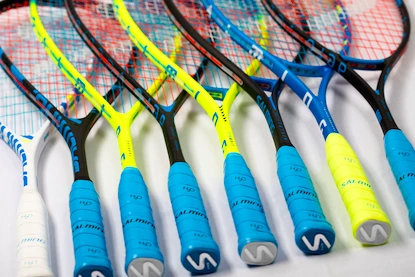 Raquette de squash Salming  Fusione Powerlite Racket Blue/Yellow