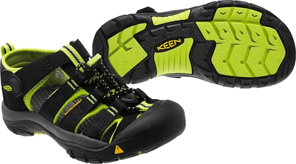 Sandales pour enfant Keen  Newport H2 K Black/Lime Green