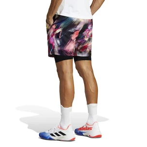 Short pour homme adidas  Melbourne Ergo Tennis Graphic Shorts Multicolor/Black XXL