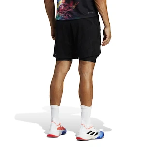 Short pour homme adidas  Melbourne Tennis Two-in-One 7-inch Shorts Black XXL