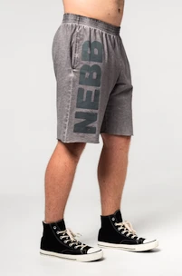 Short pour homme Nebbia  Washed-off Gym Sweatshorts NO BS Light Grey