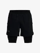 Short pour homme Under Armour  LAUNCH 5'' 2-IN-1 SHORT-BLK