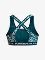 Soutien-gorge pour femme Under Armour  Crossback Mid Print-GRN