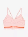 Soutien-gorge pour femme Under Armour  Seamless Low Long Htr Bra pink Beta Tint