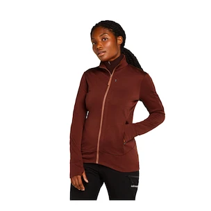 Sweat-shirt pour femme Icebreaker Merino 260 Quantum IV LS Zip Port/Cedar Wood