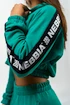 Sweat-shirt pour femme Nebbia  Cropped Zip-Up Hoodie green