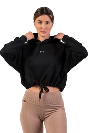 Sweat-shirt pour femme Nebbia Loose Fit Crop Hoodie black