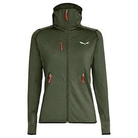 Sweat-shirt pour femme Salewa Agner Hybrid PL/DST W FZ Hdy Dark Olive Melange